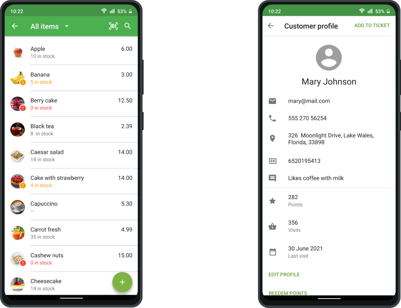 screenshot of Loyverse POS